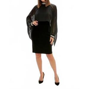 NEW JOSEPH RIBKOFF high neck sheath dress in black